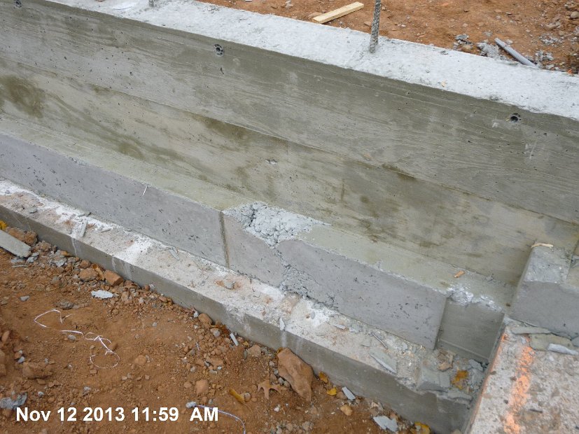 Concrete Spalling at Foundation Wall East of B-4 - Exterior Side
